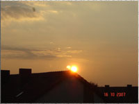 Sonnenuntergang ber den Dchern